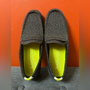 ROTHY’S The Driver Chocolate Spot Leopard Loafers Size Women’s 10.5